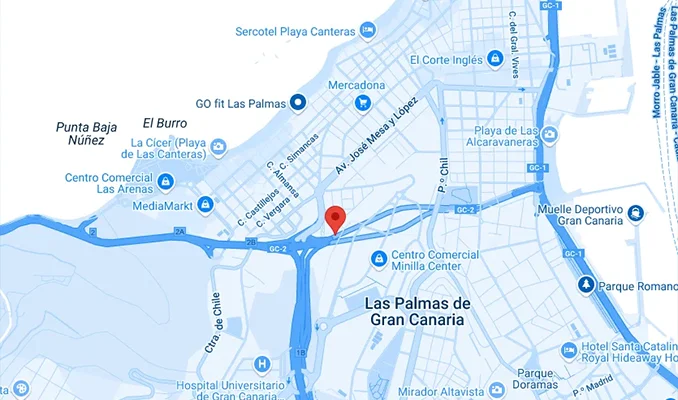 mapa ubicación seguros en las palmas de gran canaria